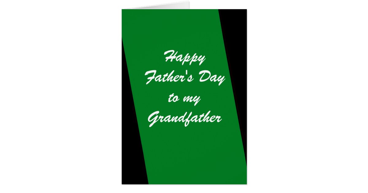 Happy Father's Day Grandfather Green Stripe Card | Zazzle.ca