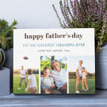 Happy Fathers Day Grandpa and 3 Photo Strip Canvas Print<br><div class="desc">Stylish and personalized wrapped canvas for grandpa on father's day. The photo template is set up for you to add 3 of your favourite photos and you can also edit as much of the text as you wish. The wording currently reads "happy father's day to the greatest grandpa ever -...</div>
