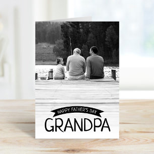 Happy Father's Day Grandpa Custom Photo Card