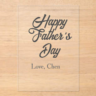Happy father's day gray name love best Daddy ever Acrylic Invitations