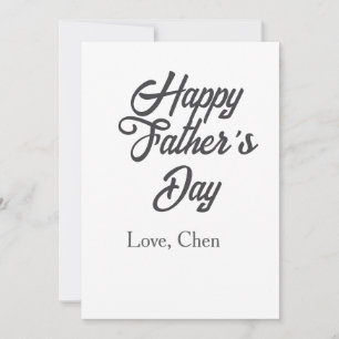 Happy father's day gray name love best Daddy ever Invitation