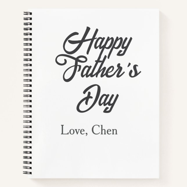 Happy father's day gray name love best Daddy ever  Notebook (Front)