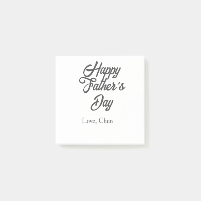 Happy father's day gray name love best Daddy ever  Post-it Notes (Front)