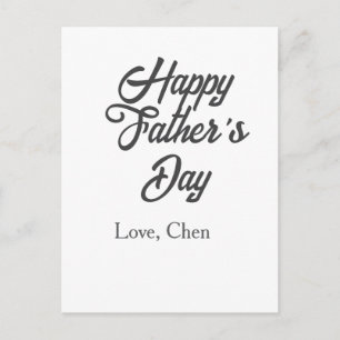 Happy father's day gray name love best Daddy ever Postcard