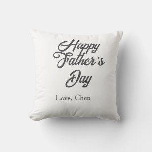 Happy father's day gray name love best Daddy ever Throw Pillow