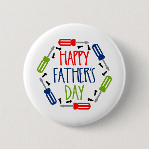 Happy Fathers Day Greatest Dad Gift 2 Inch Round Button