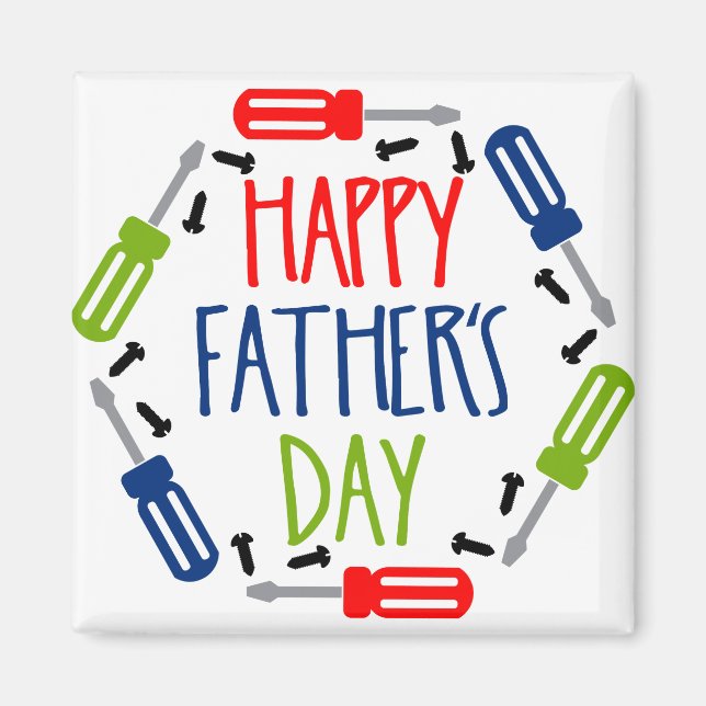 Happy Fathers Day Greatest Dad Gift Magnet (Front)