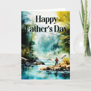 Happy Father's Day Greeting Card - Fly Fishing