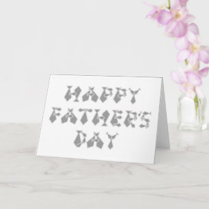 Happy Father's Day Grey Filled In Tie Font Letters Card