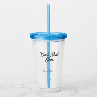 Happy father's day grey name love best Daddy ever Acrylic Tumbler