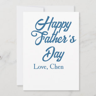 Happy father's day grey name love best Daddy ever Invitation