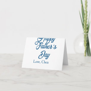 Happy father's day grey name love best Daddy ever  Thank You Card