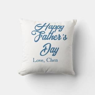 Happy father's day grey name love best Daddy ever Throw Pillow