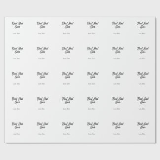 Happy father's day grey name love best Daddy ever Wrapping Paper