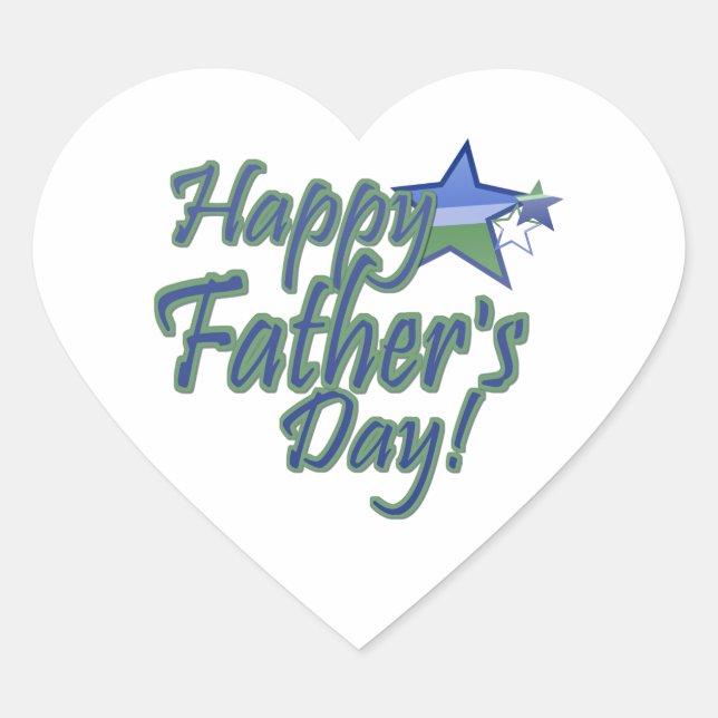happy fathers day heart sticker (Front)