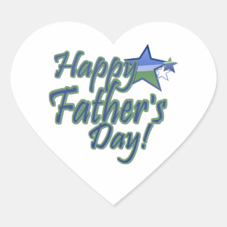 happy fathers day heart sticker