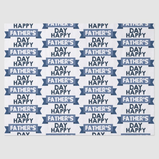 Happy Father's Day Holiday party tissue Tissue Paper (Front)