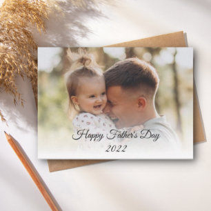 happy fathers day  holiday photo modern budget card