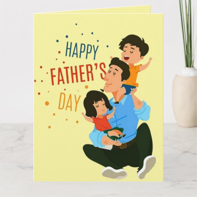 Happy Father's Day Husband With Kids Card (Front)