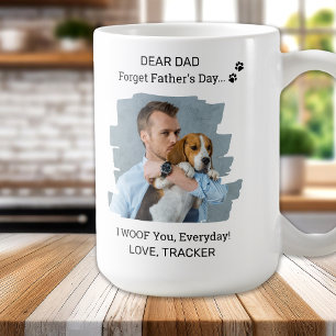 Happy Father's Day I Woof You Photo Dog Dad Coffee Mug