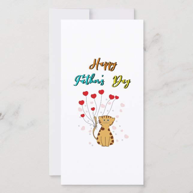 Happy Father's Day Kitty Dad Daddy Gift Cat Father Announcement (Front)