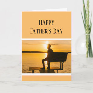 Happy Father's Day Lakeside Sunset Card