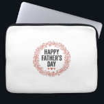 Happy Fathers Day Leaf Wreath Vintage Shirt Design Laptop Sleeve<br><div class="desc">Happy Fathers Day Leaf Wreath Vintage Shirt Design</div>