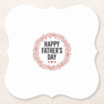 Happy Fathers Day Leaf Wreath Vintage Shirt Design Paper Coaster<br><div class="desc">Happy Fathers Day Leaf Wreath Vintage Shirt Design</div>