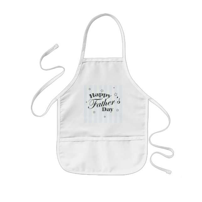 Happy Father's Day Message Kids Apron (Front)