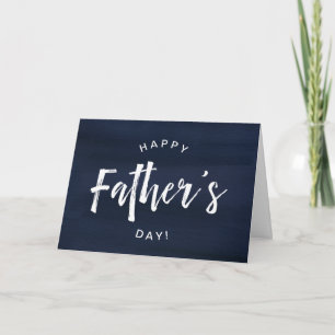 Happy Father's Day   Modern Navy Style Card