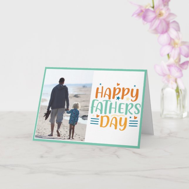 Happy Father's Day Modern Photo Template (Orchid)