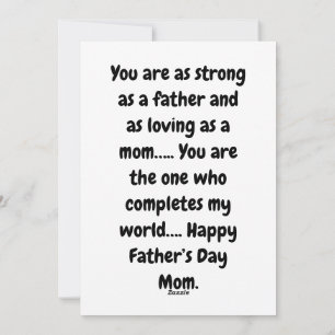 Happy Fathers Day Mom Card