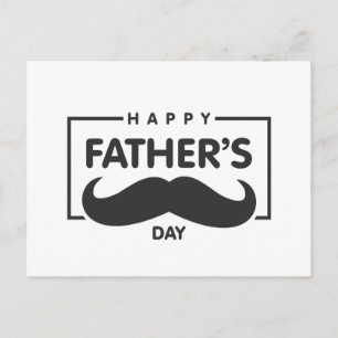 Happy Father's Day Moustache   Postcard
