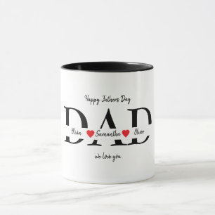 Happy Father's Day Mug with Kids' Names