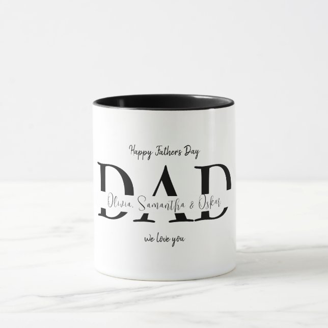 Happy Father's Day Mug with Kids' Names (Center)