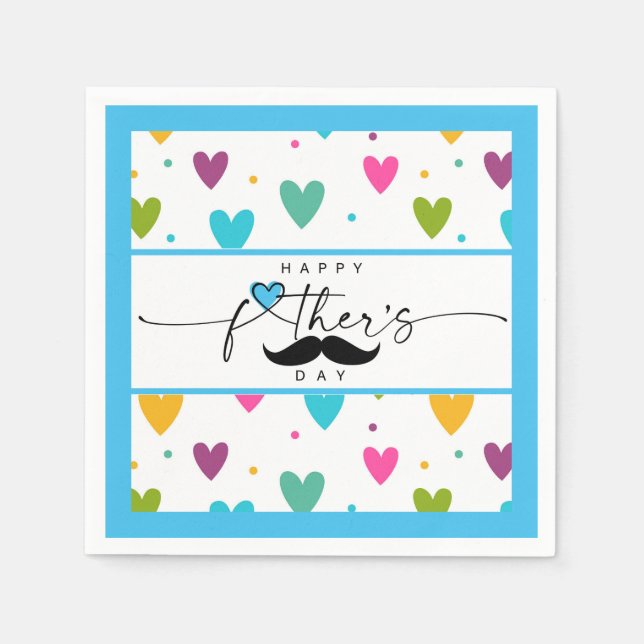 Happy Fathers Day Napkin (Front)