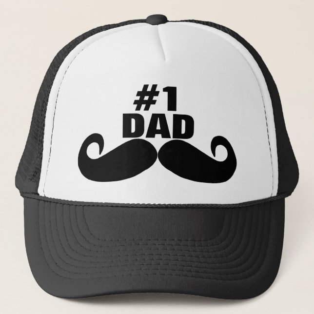 Happy Father's Day - Number 1 Dad - #1 Dad Hat (Front)