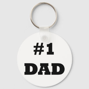 Happy Father's Day - Number 1 Dad - #1 Dad Keychain