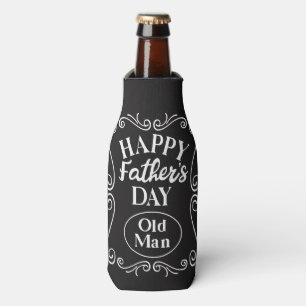 Happy Fathers Day Old Man  Bottle Cooler
