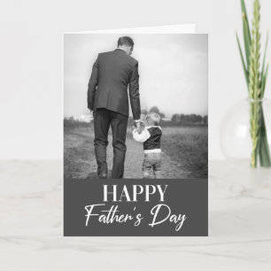 Happy Father's Day One Photo Modern Father's Day Card