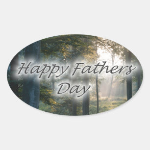 Happy Fathers Day Oval Sticker