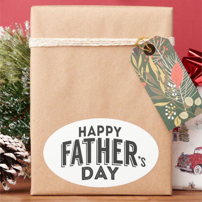 Happy Father's Day Oval Sticker (Holiday)