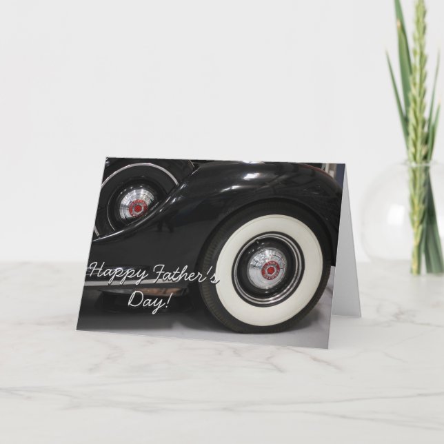 Happy Father's Day Packard car greeting card (Front)