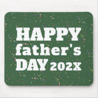 Happy Father's Day Paint Splatter Green White