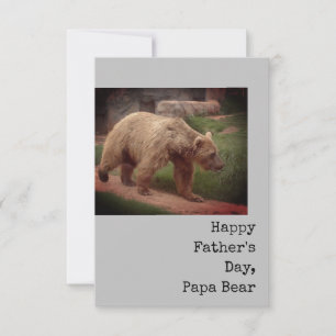 Happy Father's Day, Papa Bear Flat Greeting Card
