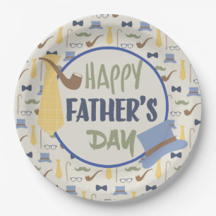 Happy Fathers Day  Paper Plate