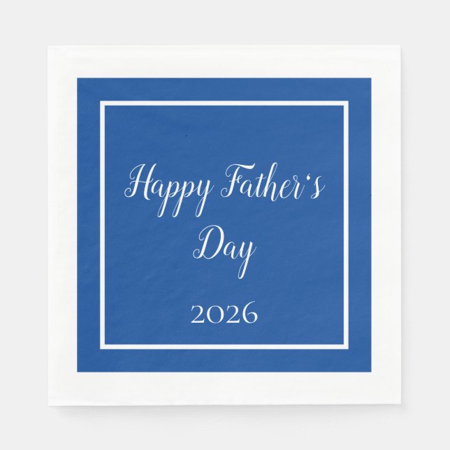 Happy Father's Day Party Napkin (Front)