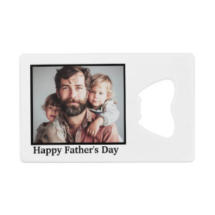 Happy Father's Day Personalize Caucasian American Credit Card Bottle Opener