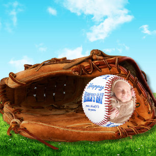 Happy Father's Day Personalized 2 Photo Baseball