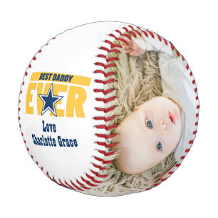 Happy Fathers Day Personalized Best Daddy Ever Baseball